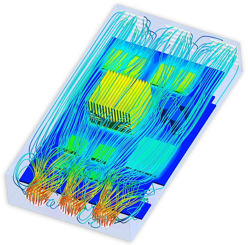 Thermal analysis of an electronic box using CFD